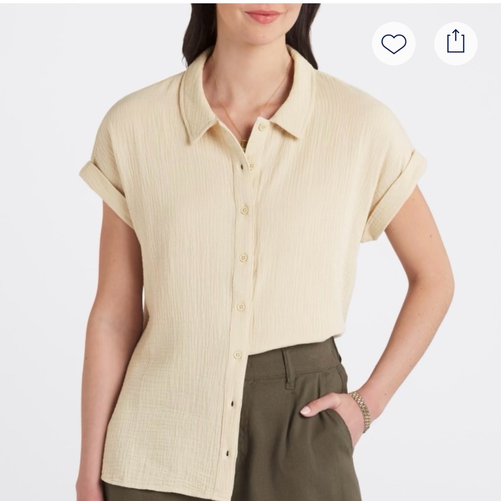 Threads 4 Thought Cream Button-Down Shirt